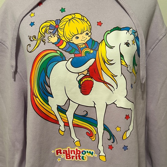 Rainbow Brite Lavender Hoodie with Colorful Graphic - Picture 3 of 11